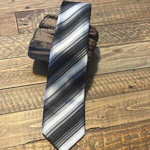 Marquise Black and Gray Striped Tie